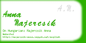 anna majercsik business card